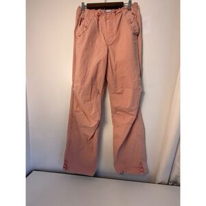 SO Peach Pink Track Pants with Drawstring Cuffs